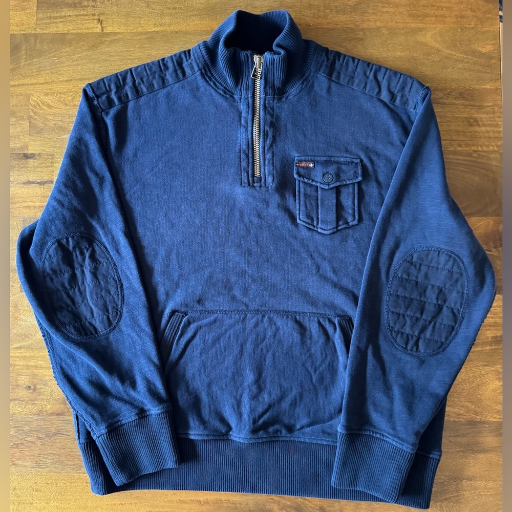 Polo Ralph Lauren Coastal Rescue navy 1/4‎ zip pullover sweatshirt men’s XXL